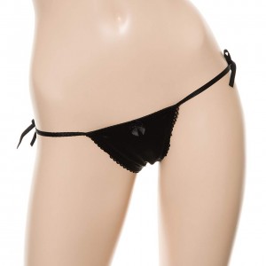 綁繩內褲 - 黑 (ザ・パンティ（ひも）ブラック)