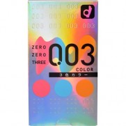 Okamoto 岡本 0.03 三色安全套 - 12pcs (オカモト003 3色カラー - 12個入)