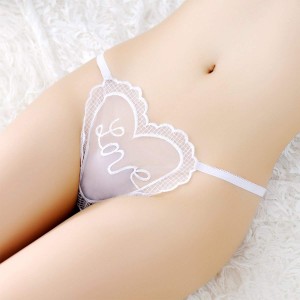 Love Love 心型透視 - 白色 (ラブラブショーツ ホワイト)